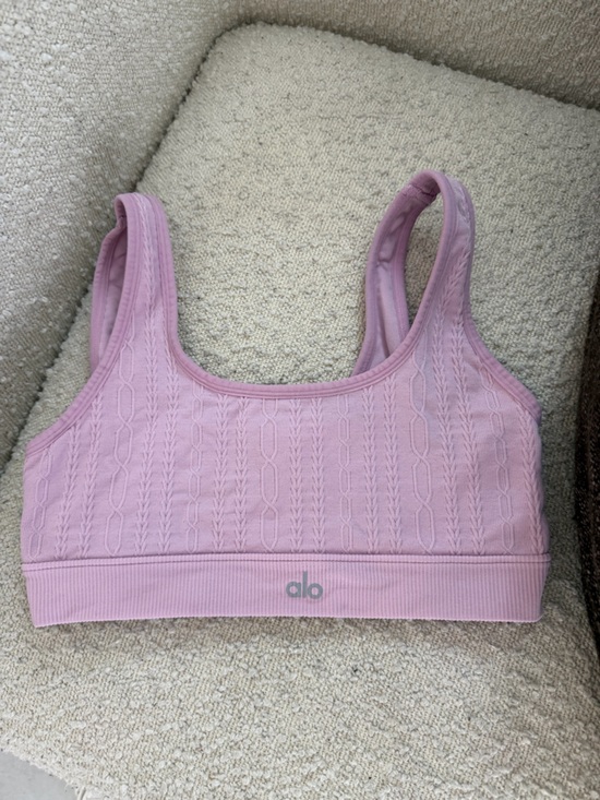 ALO Yoga Tops - ALO Yoga Lilac Seamless Cable Knit Sports Bra S/P | Matching Set Available